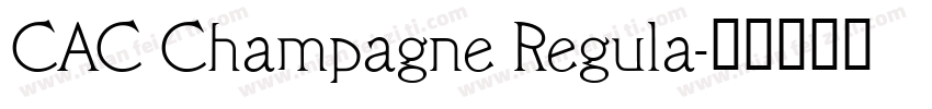 CAC Champagne Regula字体转换